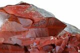 Natural, Red Quartz Crystal Cluster - Morocco #181571-1